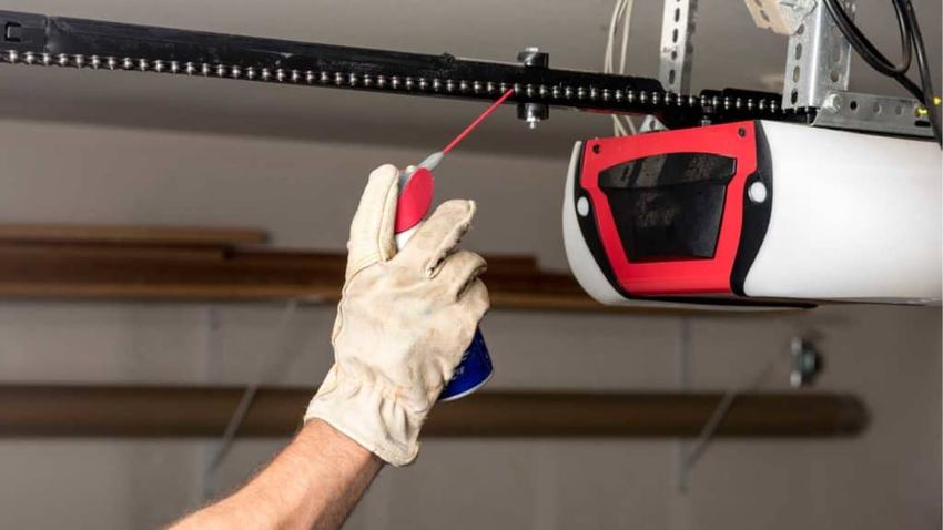 Lubricating a garage door opener chain drive
