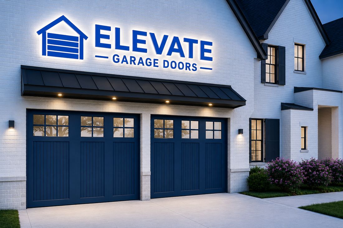 Elevate Garage Doors branded home installation