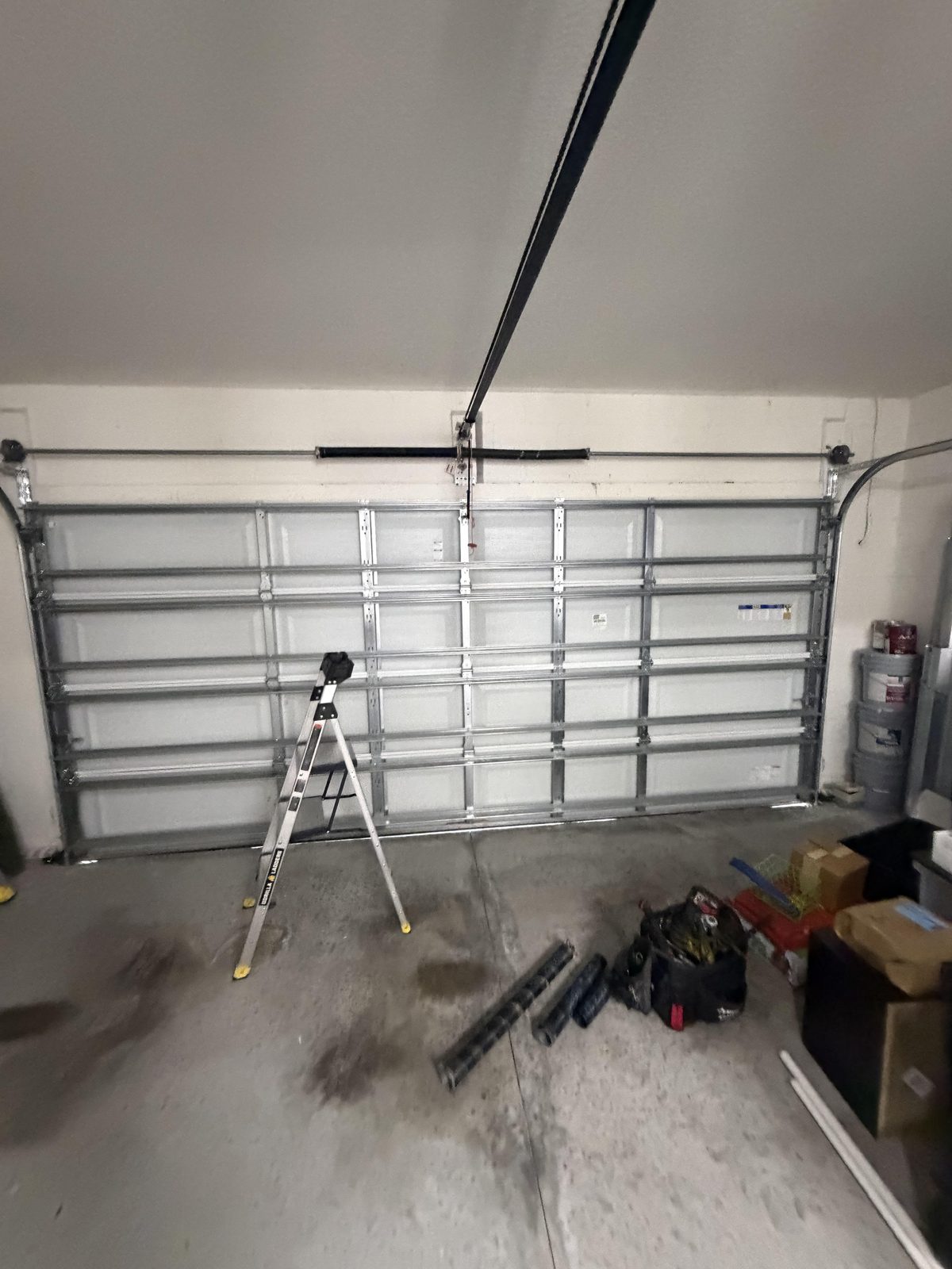 Garage interior during service