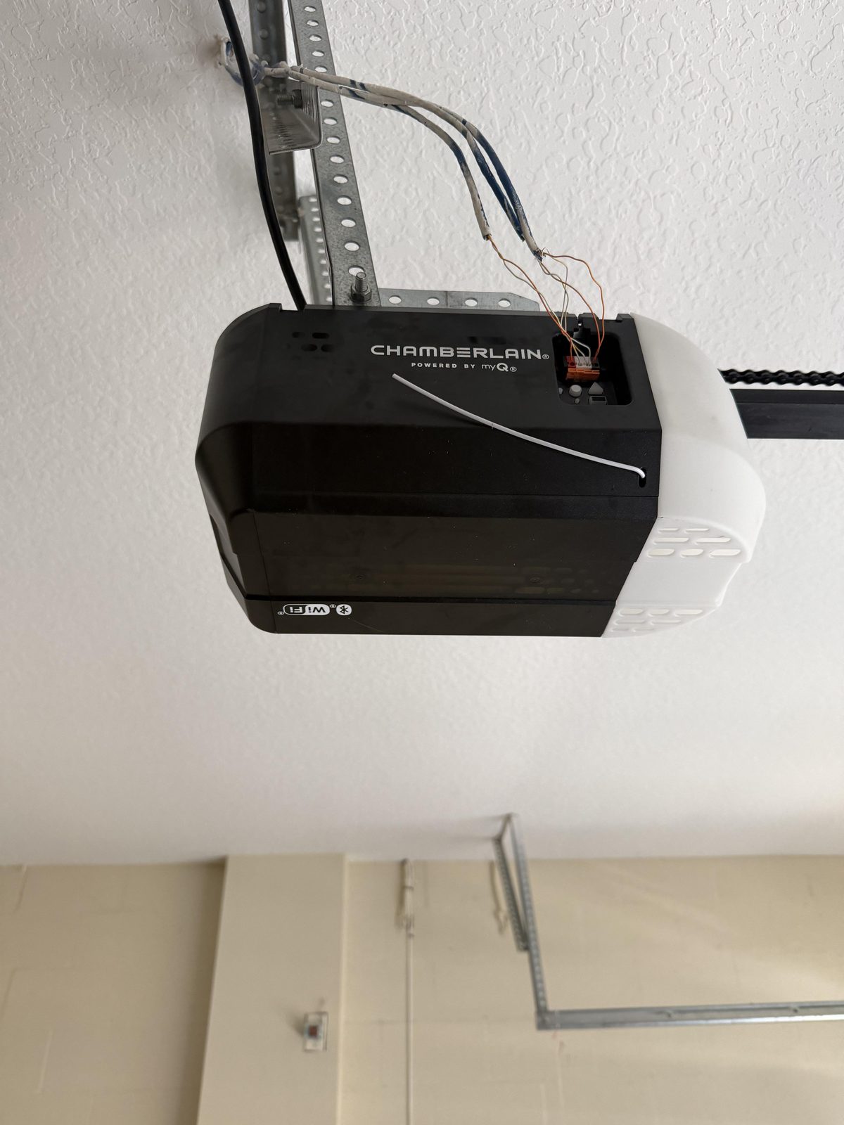 New Chamberlain MyQ garage door opener installed