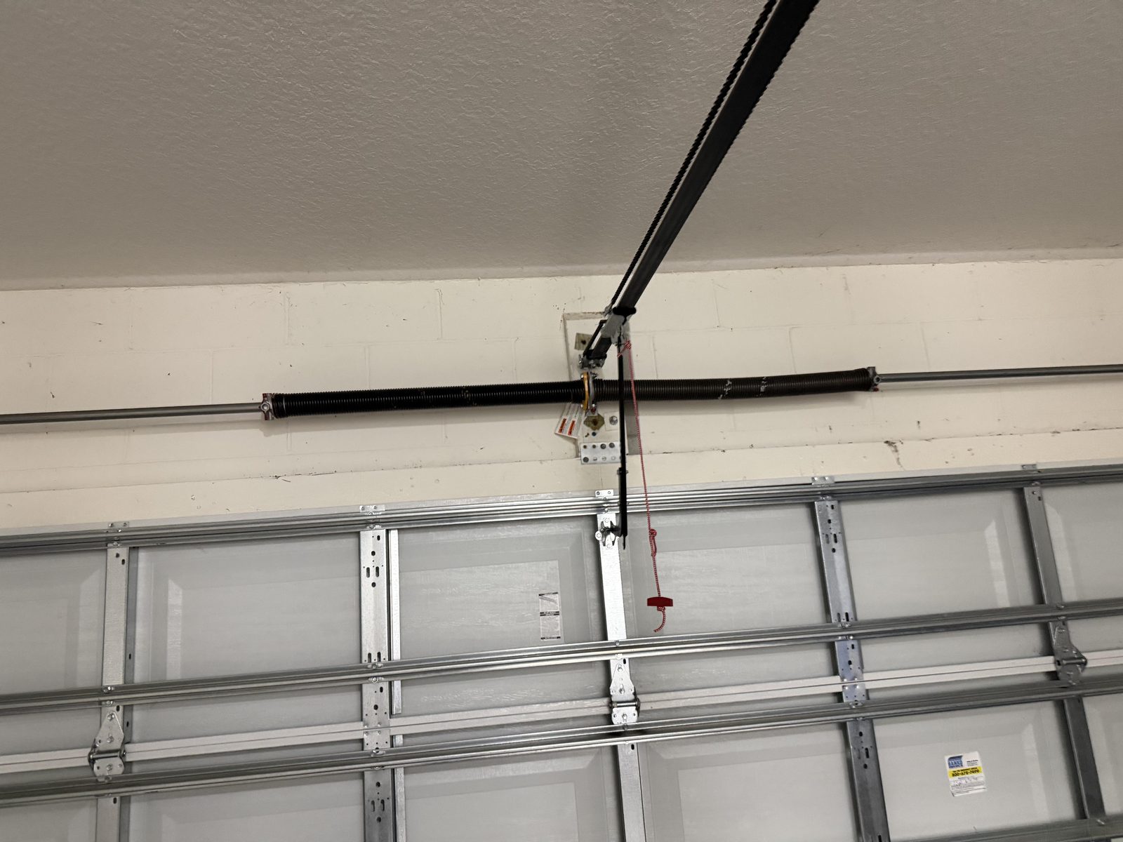 Torsion spring installation detail